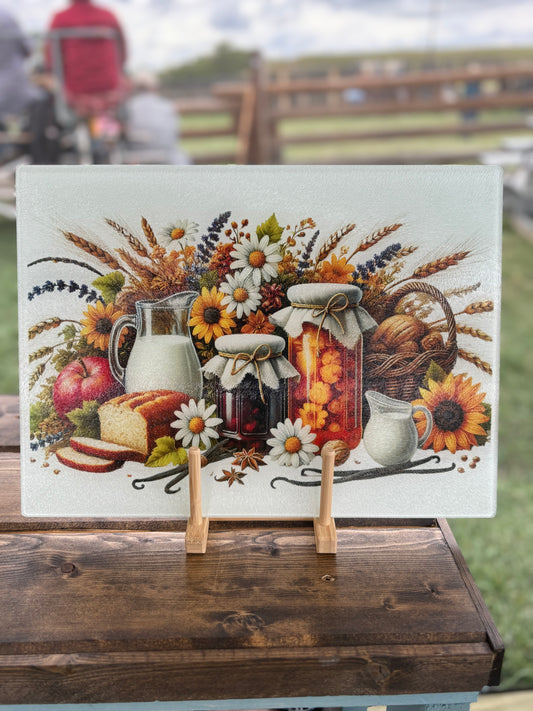 Autumn Glass Cutting Board